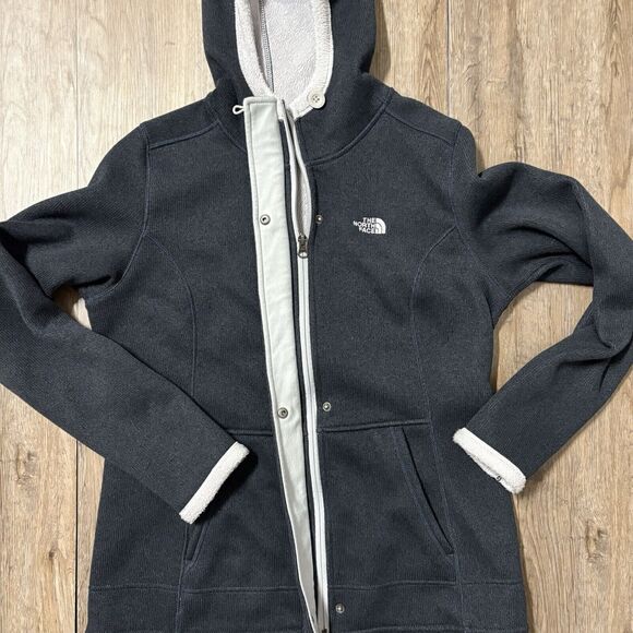 The North Face Jacket Womens Banderitas‎  Hooded Fleece Lined Full Zip Womens M - Picture 7 of 13